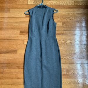 JCrew Midi Suiting Dress size 0 Heather Gray